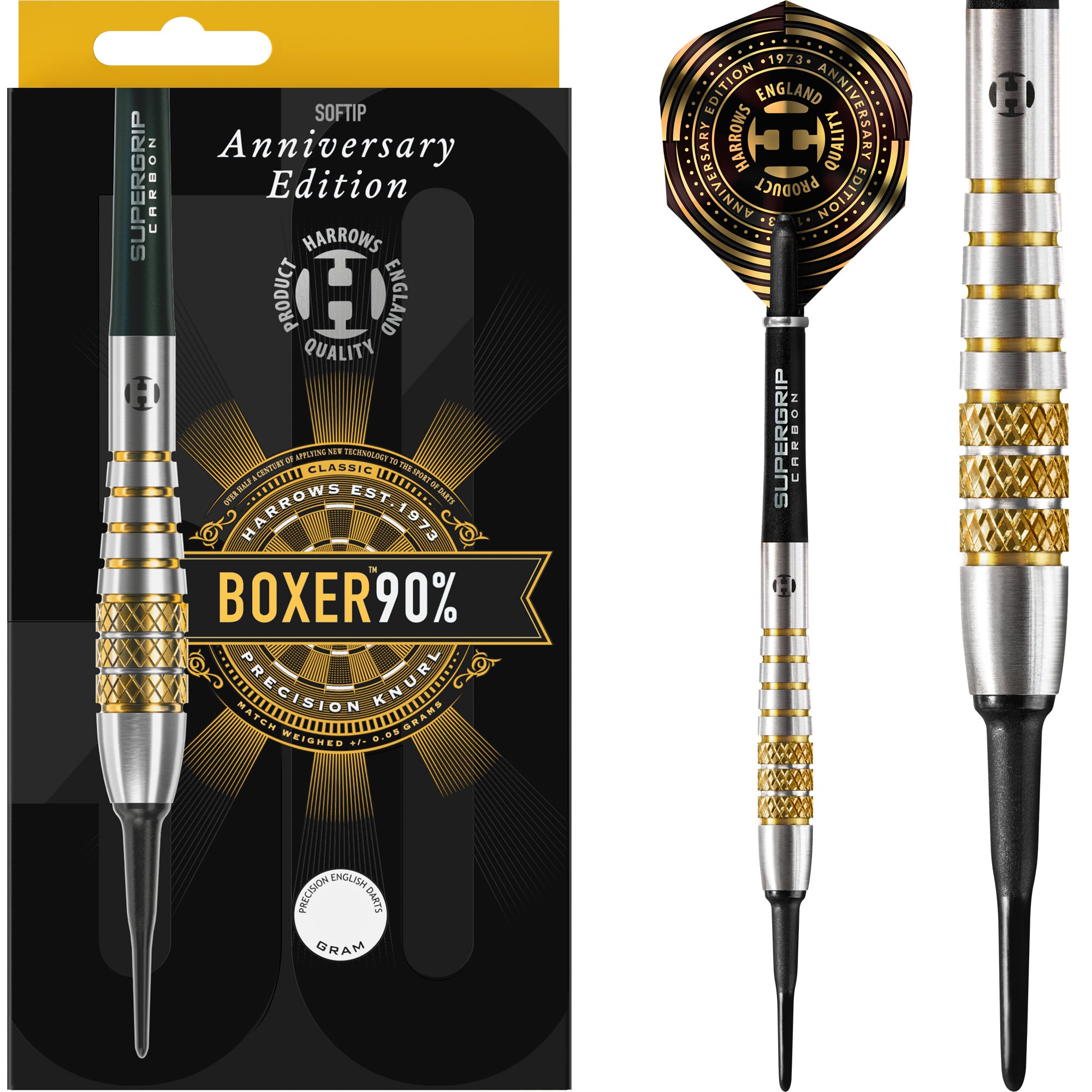 Harrows Boxer Darts - Soft Tip - 90% - Anniversary Edition - Bomb