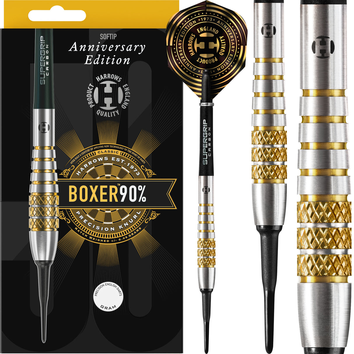 Harrows Boxer Darts - Soft Tip - 90% - Anniversary Edition - Bomb