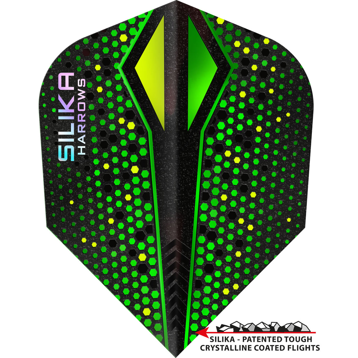 Harrows Silika Dart Flights - Tough Crystaline Coated - Std - No6 - Colourshift-X