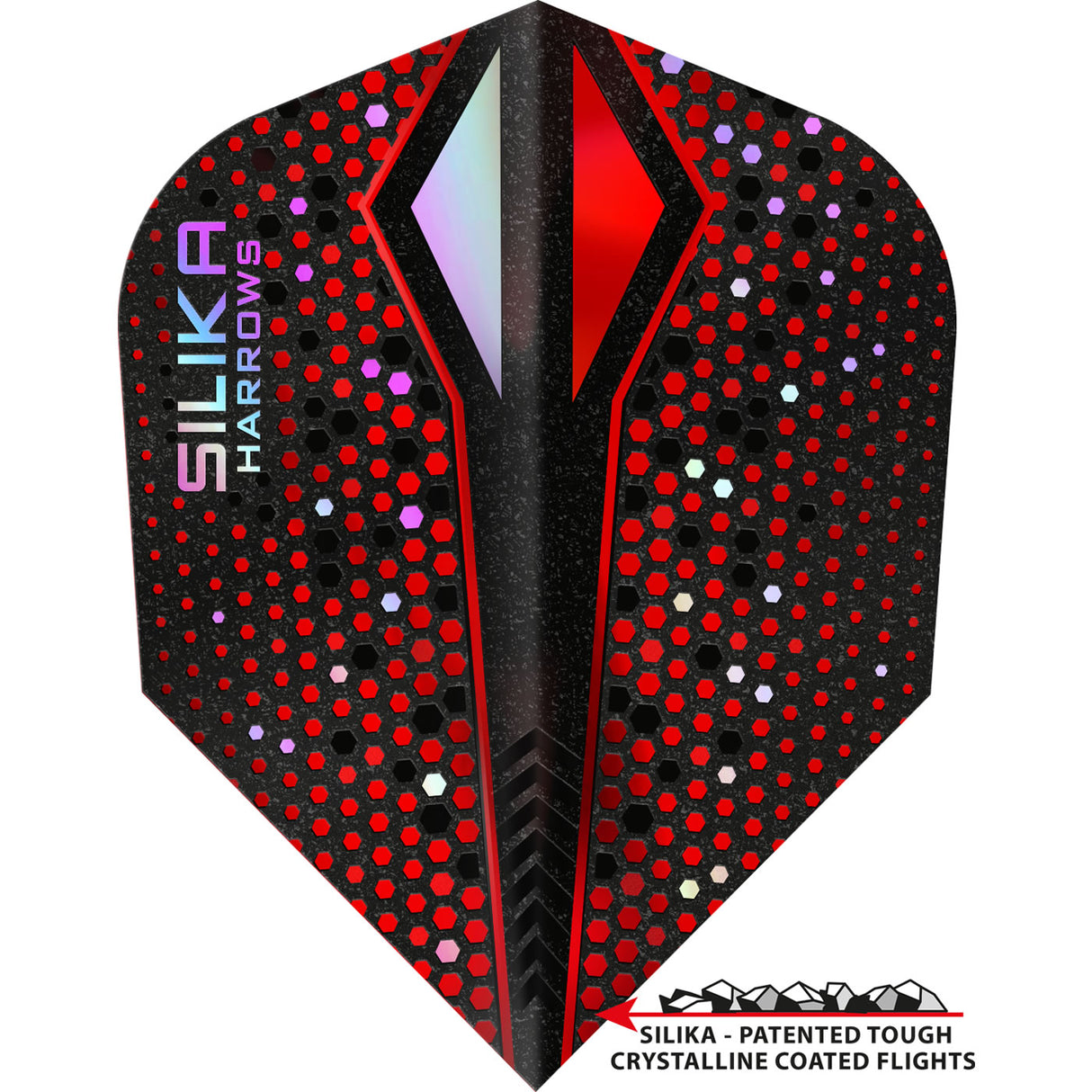 Harrows Silika Dart Flights - Tough Crystaline Coated - Std - No6 - Colourshift-X