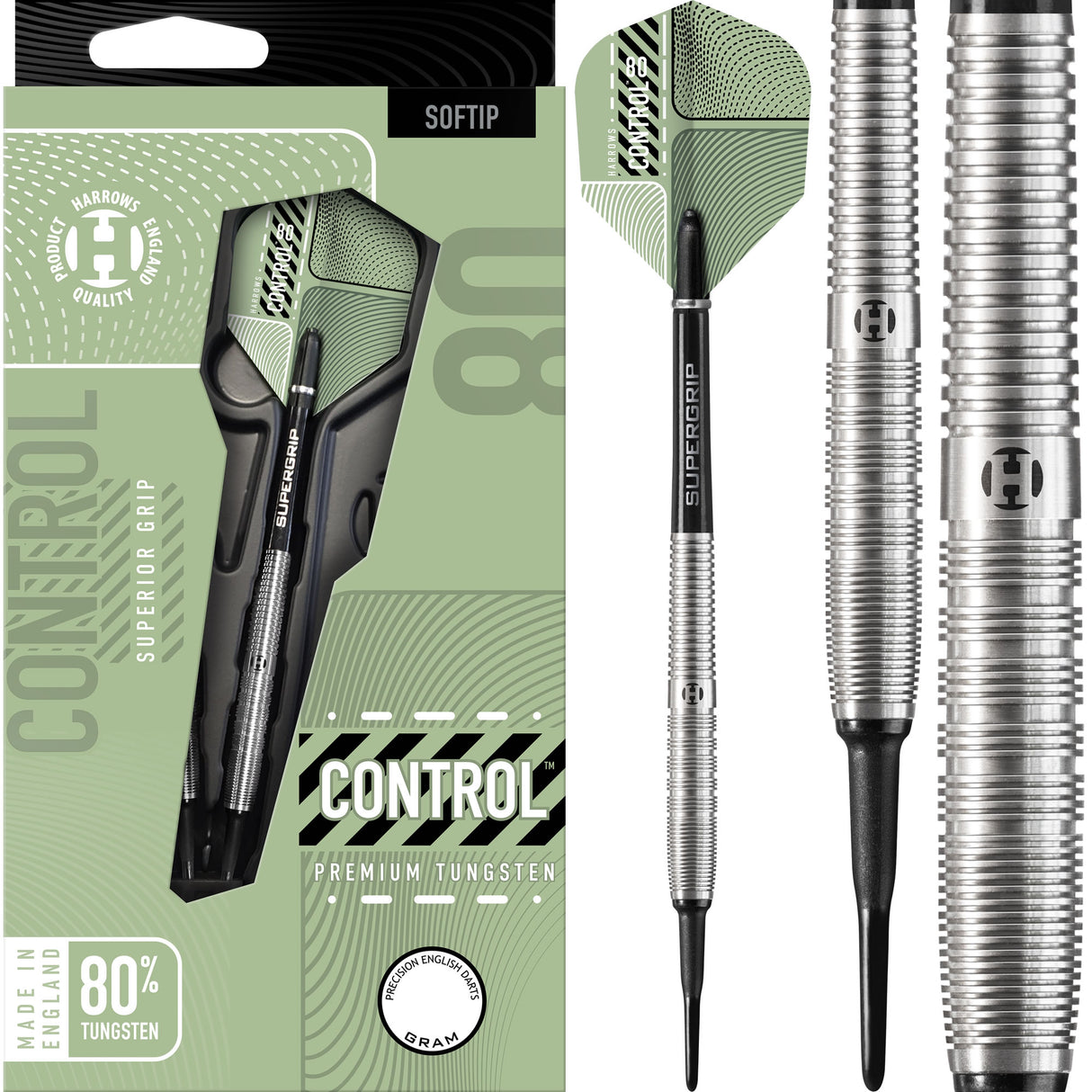 Harrows Control Tapered Darts - Soft Tip - 80% - Ringed