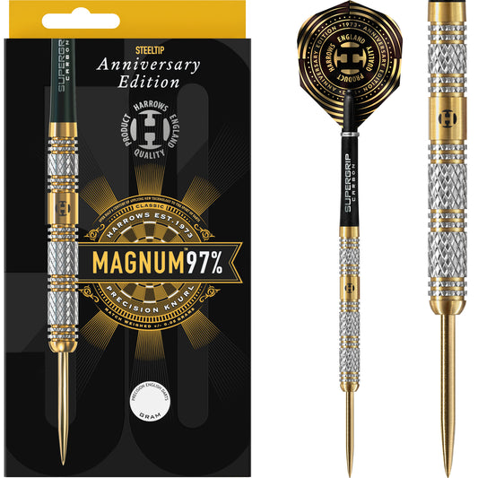Harrows Magnum Darts - Steel Tip - 97% - Anniversary Edition - Gold Titanium