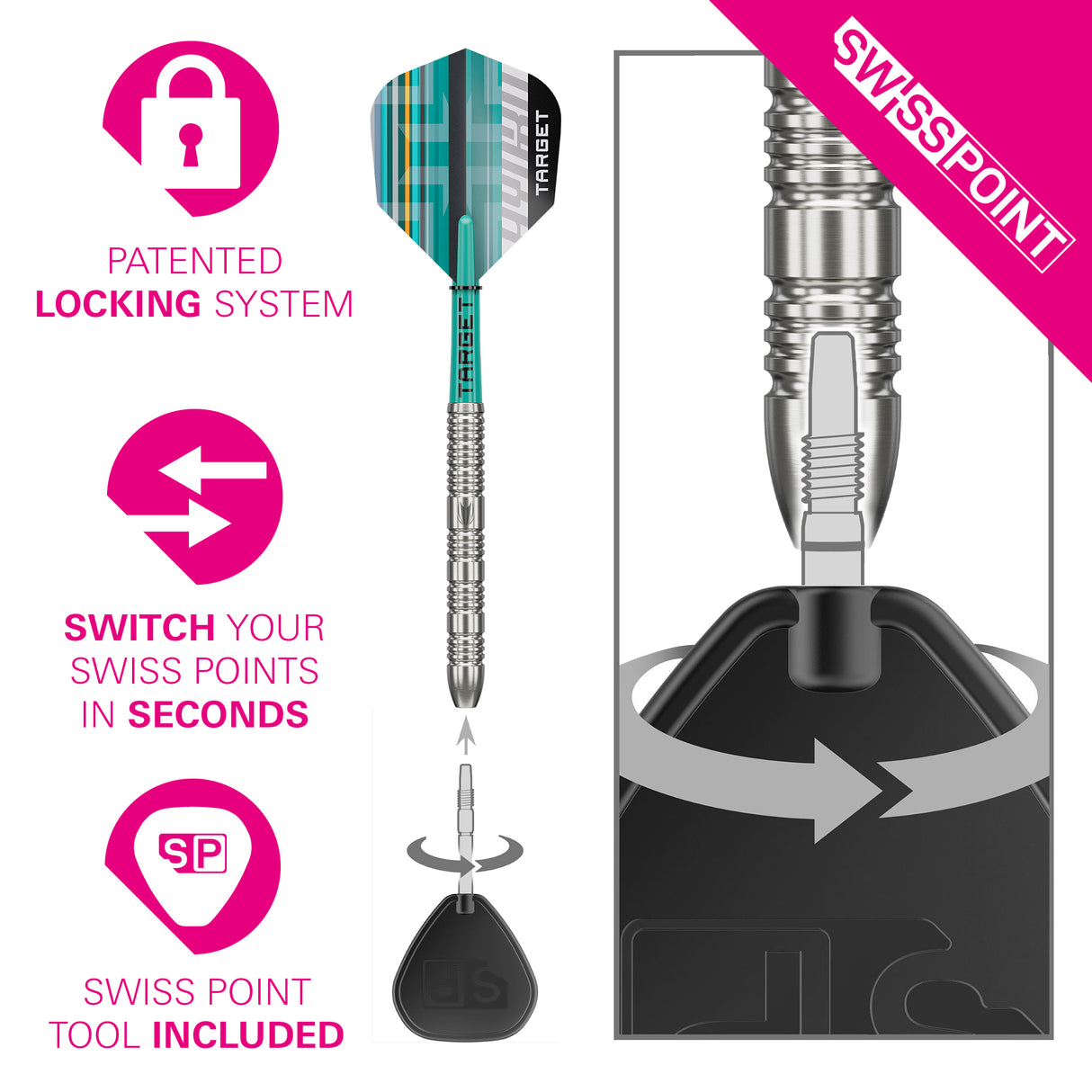 Target Hydro Darts - Steel Tip - 90% Tungsten - 02