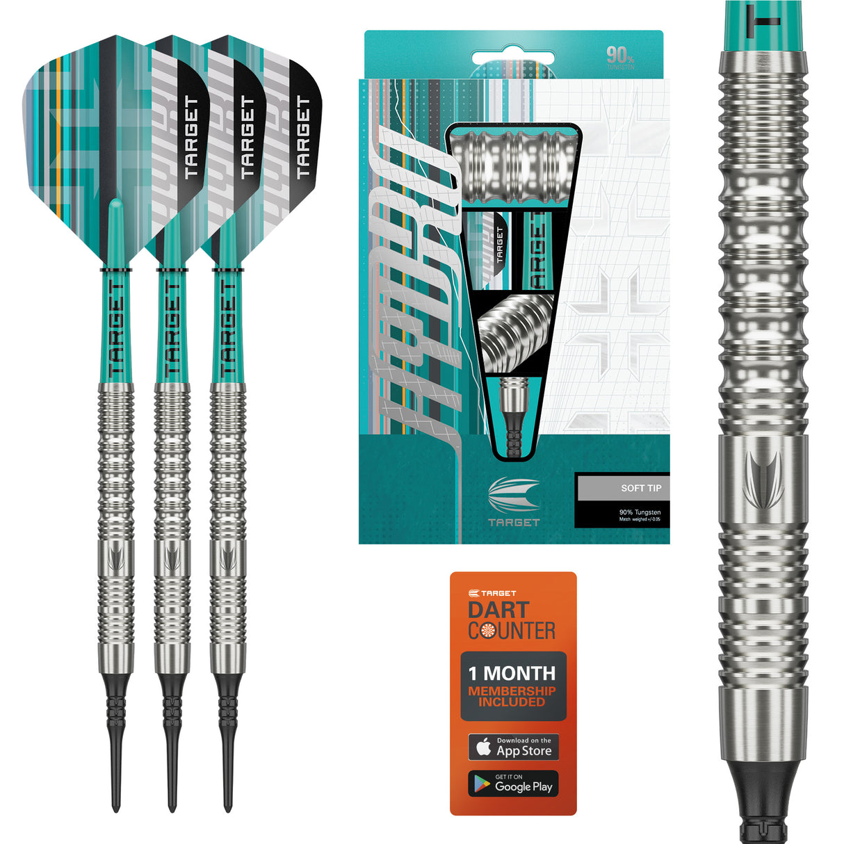 Target Hydro Darts - Soft Tip - 90% Tungsten - 12