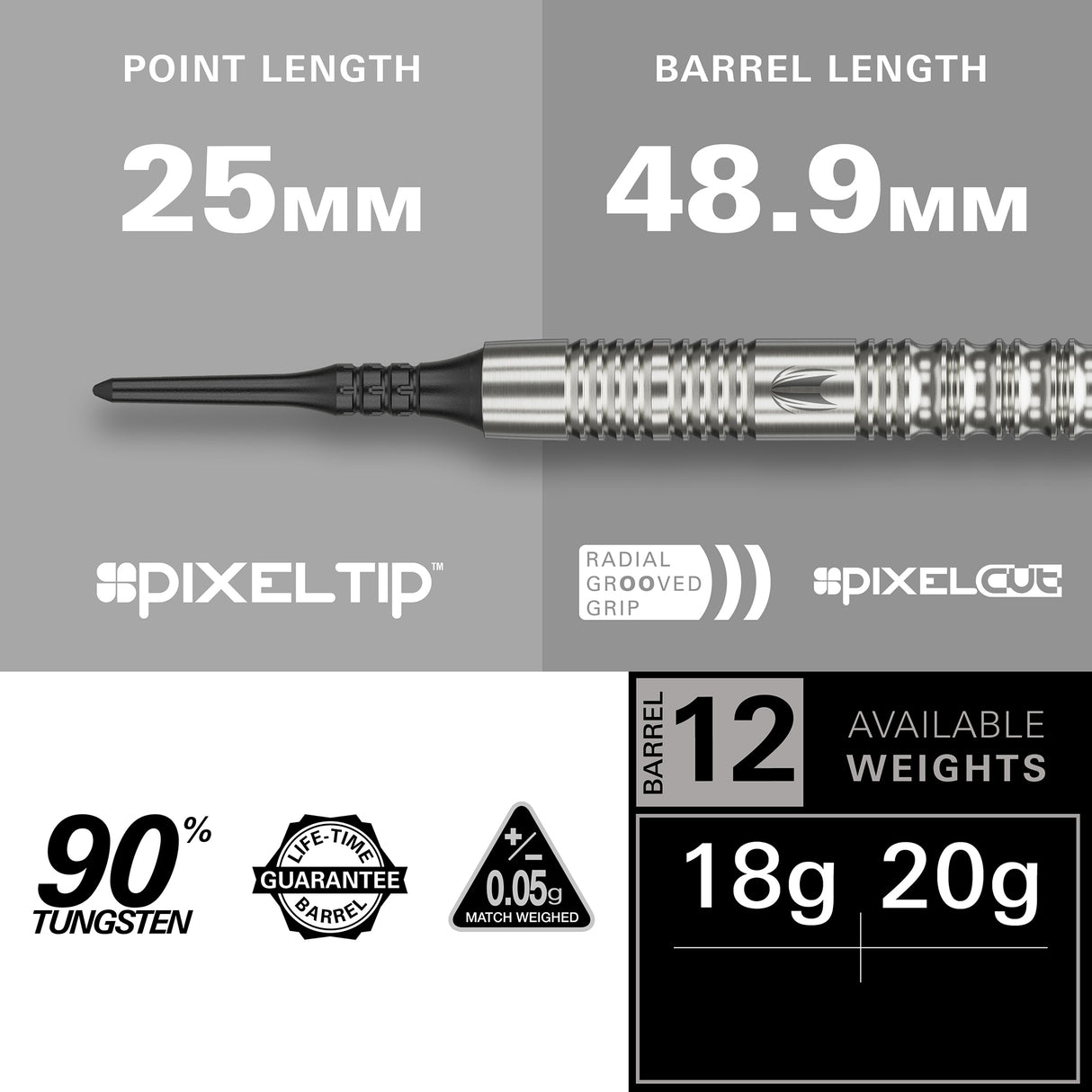 Target Hydro Darts - Soft Tip - 90% Tungsten - 12