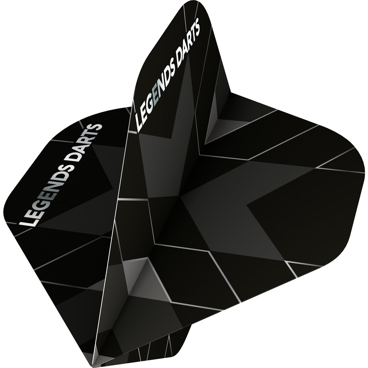 Legend Darts - Pro Series - Dart Flights - 100 Micron - Std - No2 - Black and Grey