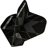 Legend Darts - Pro Series - Dart Flights - 100 Micron - Std - No2 - Black and Grey