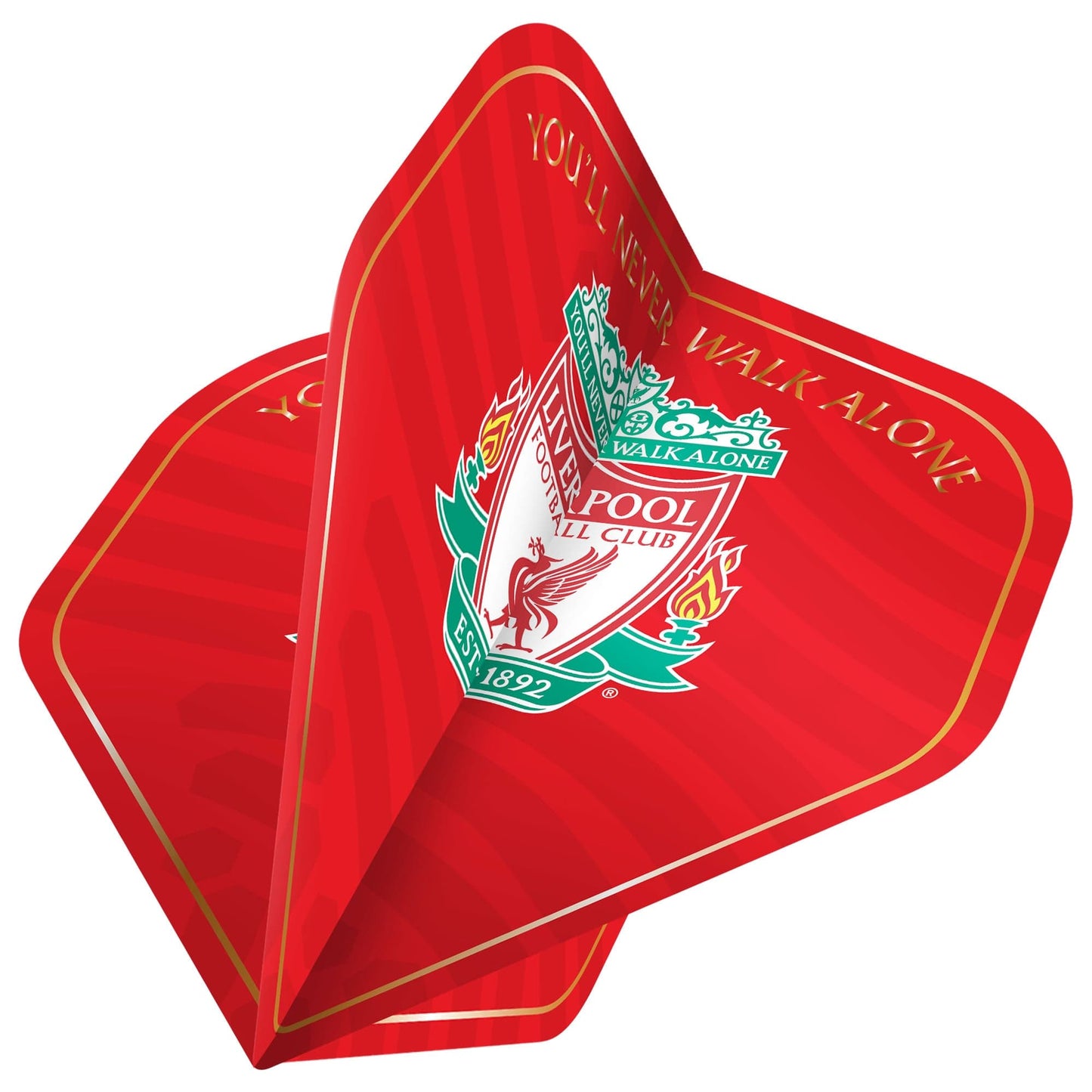 Liverpool FC Dart Flights - Official Licensed - No2 - Std - LFC - F1 - Red - YNWA Crest
