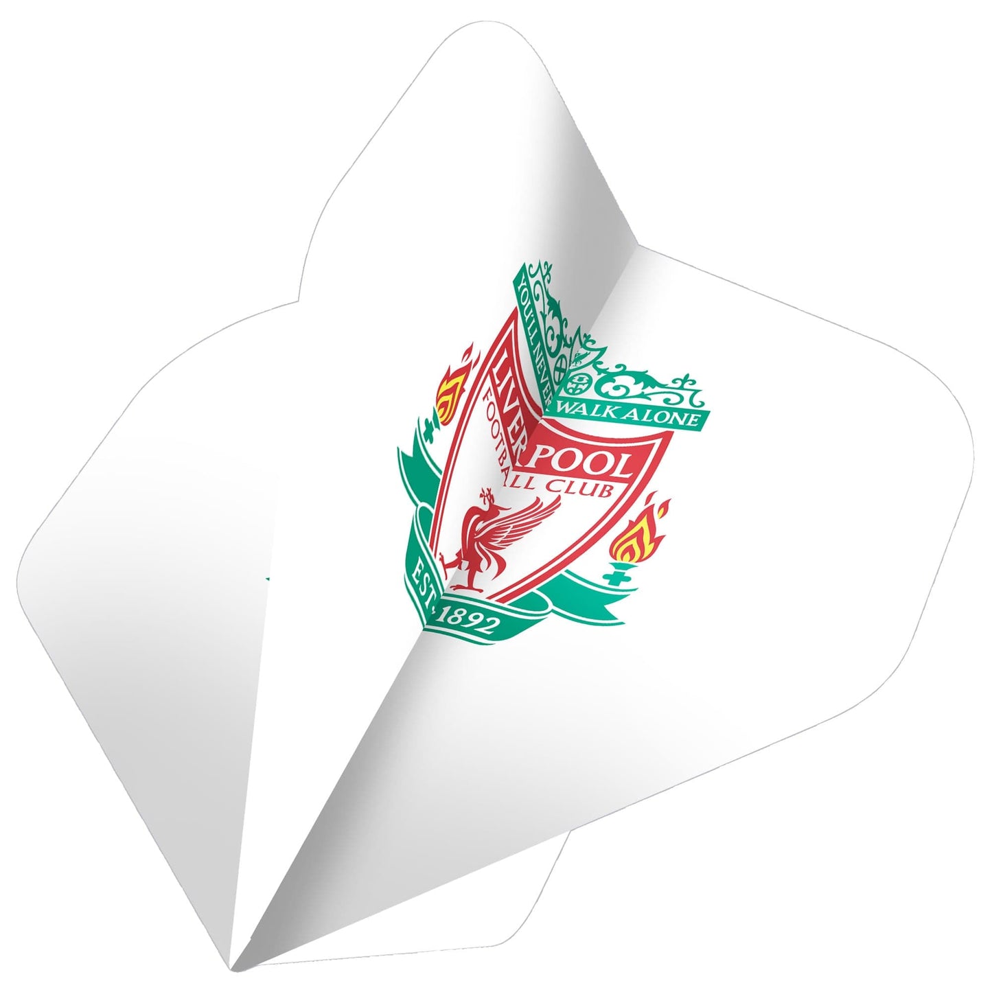 Liverpool FC Dart Flights - Official Licensed - No2 - Std - LFC - F2 - White - Main Crest