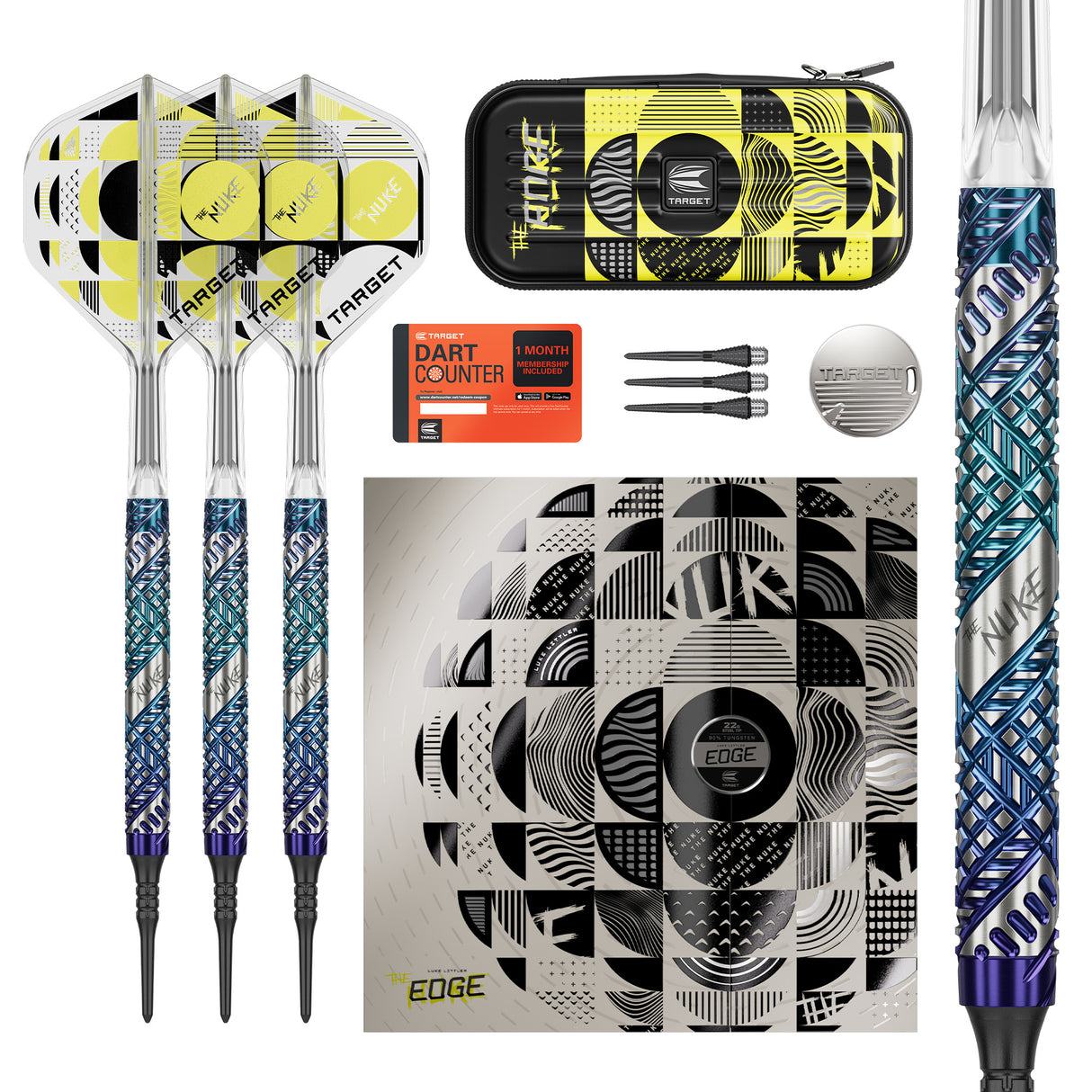 Target Luke Littler Darts - Soft Tip - 95% Tungsten - Edge
