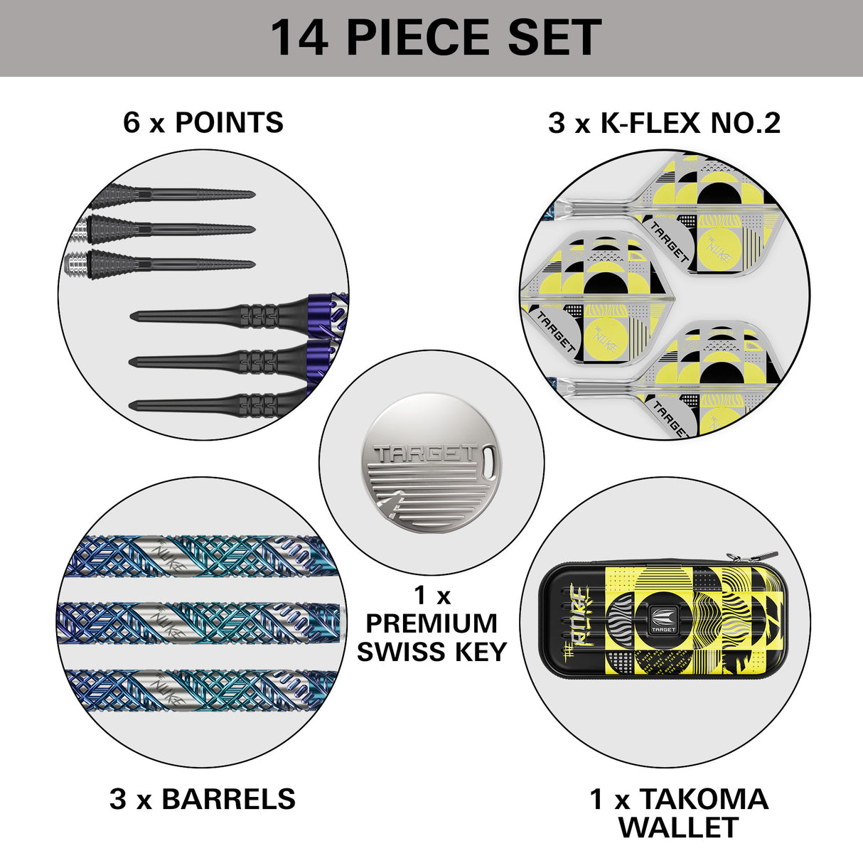 Target Luke Littler Darts - Soft Tip - 95% Tungsten - Edge