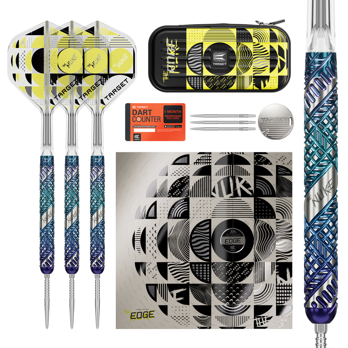 Target Luke Littler Darts - Steel Tip - 95% Tungsten - Edge