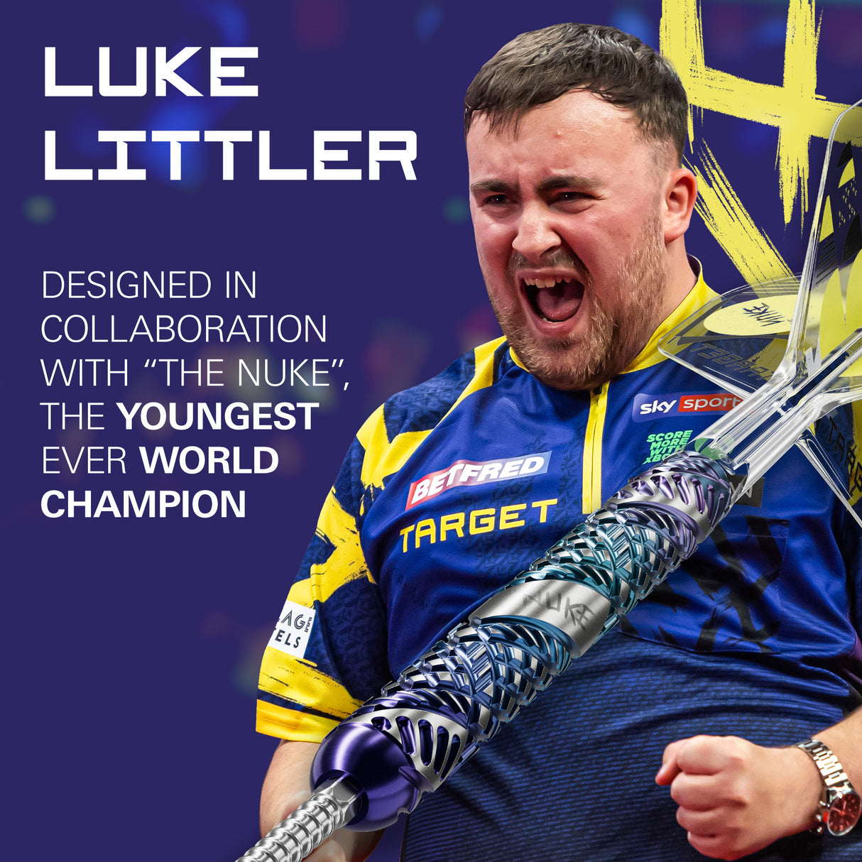 Target Luke Littler Darts - Steel Tip - 95% Tungsten - Edge
