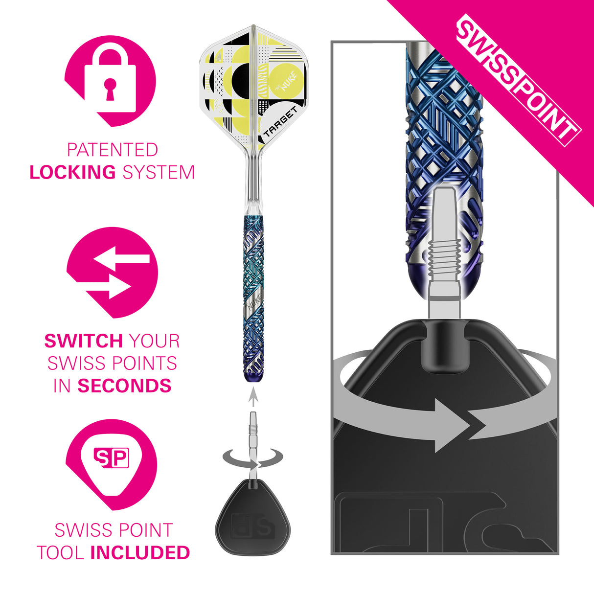 Target Luke Littler Darts - Steel Tip - 95% Tungsten - Edge