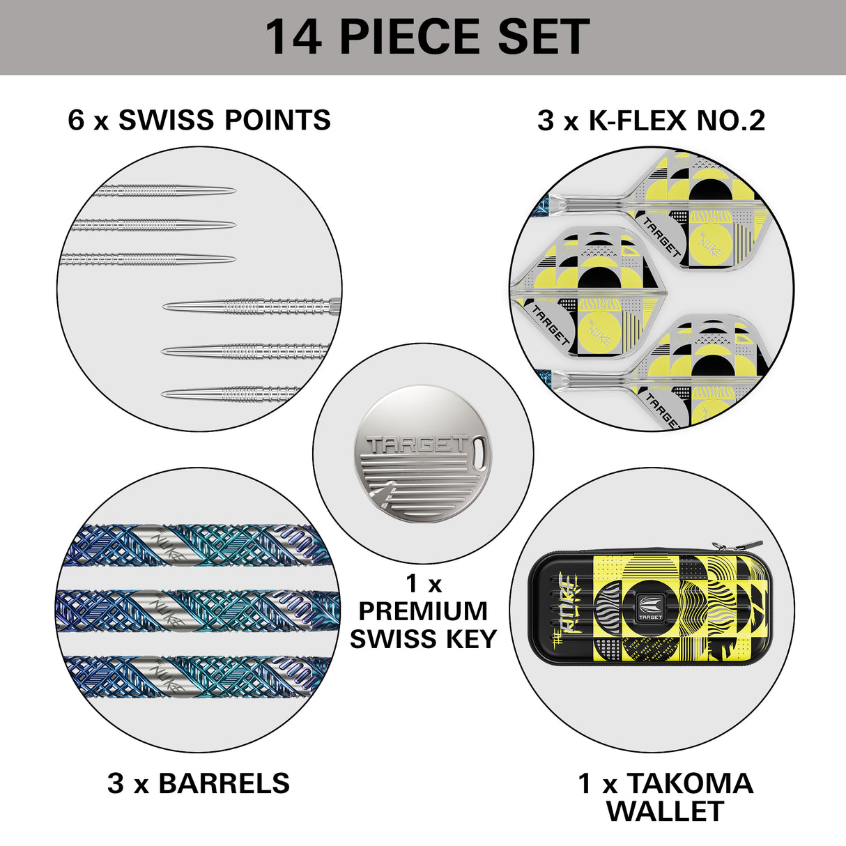 Target Luke Littler Darts - Steel Tip - 95% Tungsten - Edge