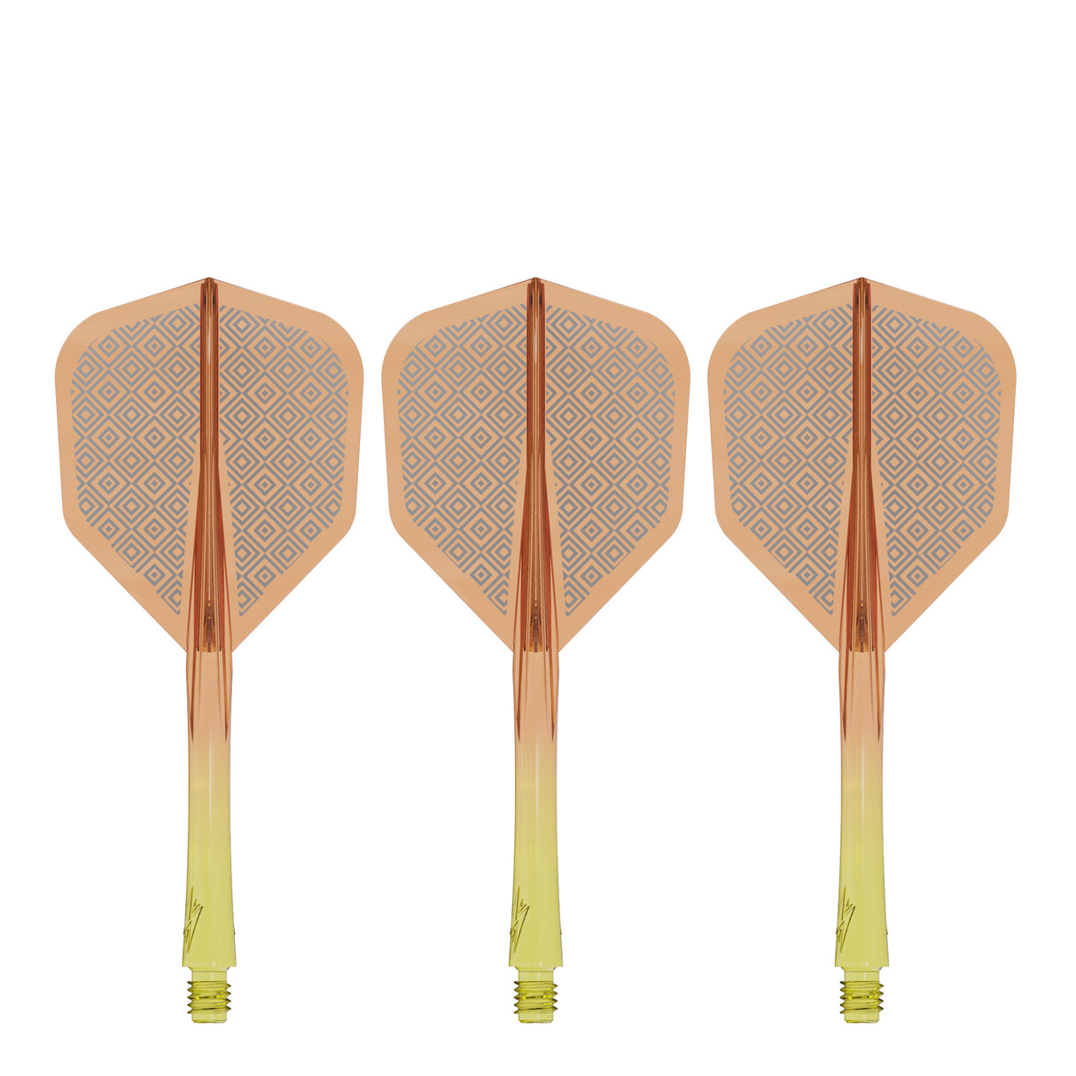 Caliburn SUP Flights - Moulded Shaft and Flight -  Standard No6 - Block - Yellow & Orange