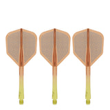 Caliburn SUP Flights - Moulded Shaft and Flight -  Standard No6 - Block - Yellow & Orange