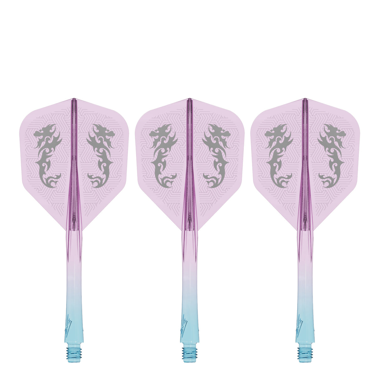 Caliburn SUP Flights - Moulded Shaft and Flight -  Standard No6 - Dragon - Blue & Purple