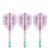 Caliburn SUP Flights - Moulded Shaft and Flight -  Standard No6 - Dragon - Blue & Purple