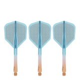 Caliburn SUP Flights - Moulded Shaft and Flight -  Standard No6 - Block - Orange & Blue