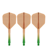Caliburn SUP Flights - Moulded Shaft and Flight -  Standard No6 - Waves - Green & Orange
