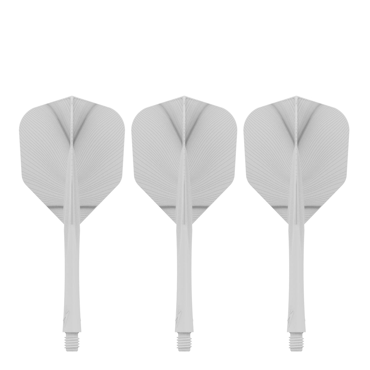 Caliburn SUP Flights - Moulded Shaft and Flight -  Standard No6 - Feather - White