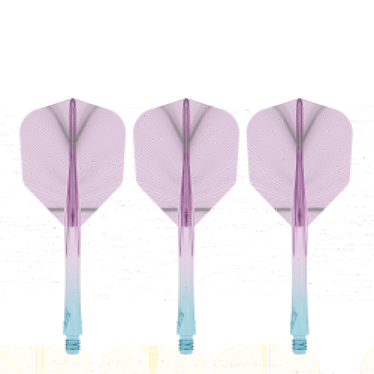 Caliburn SUP Flights - Moulded Shaft and Flight -  Standard No6 - Feather - Blue & Purple