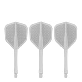 Caliburn SUP Flights - Moulded Shaft and Flight -  Standard No6 - Block - White