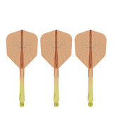 Caliburn SUP Flights - Moulded Shaft and Flight -  Standard No6 - Crack - Yellow & Orange