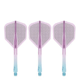 Caliburn SUP Flights - Moulded Shaft and Flight -  Standard No6 - Block - Blue & Purple