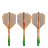 Caliburn SUP Flights - Moulded Shaft and Flight -  Standard No6 - Block - Green & Orange