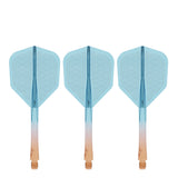 Caliburn SUP Flights - Moulded Shaft and Flight -  Standard No6 - Waves - Orange & Blue