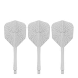 Caliburn SUP Flights - Moulded Shaft and Flight -  Standard No6 - Crack - White