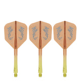 Caliburn SUP Flights - Moulded Shaft and Flight -  Standard No6 - Dragon - Yellow & Orange