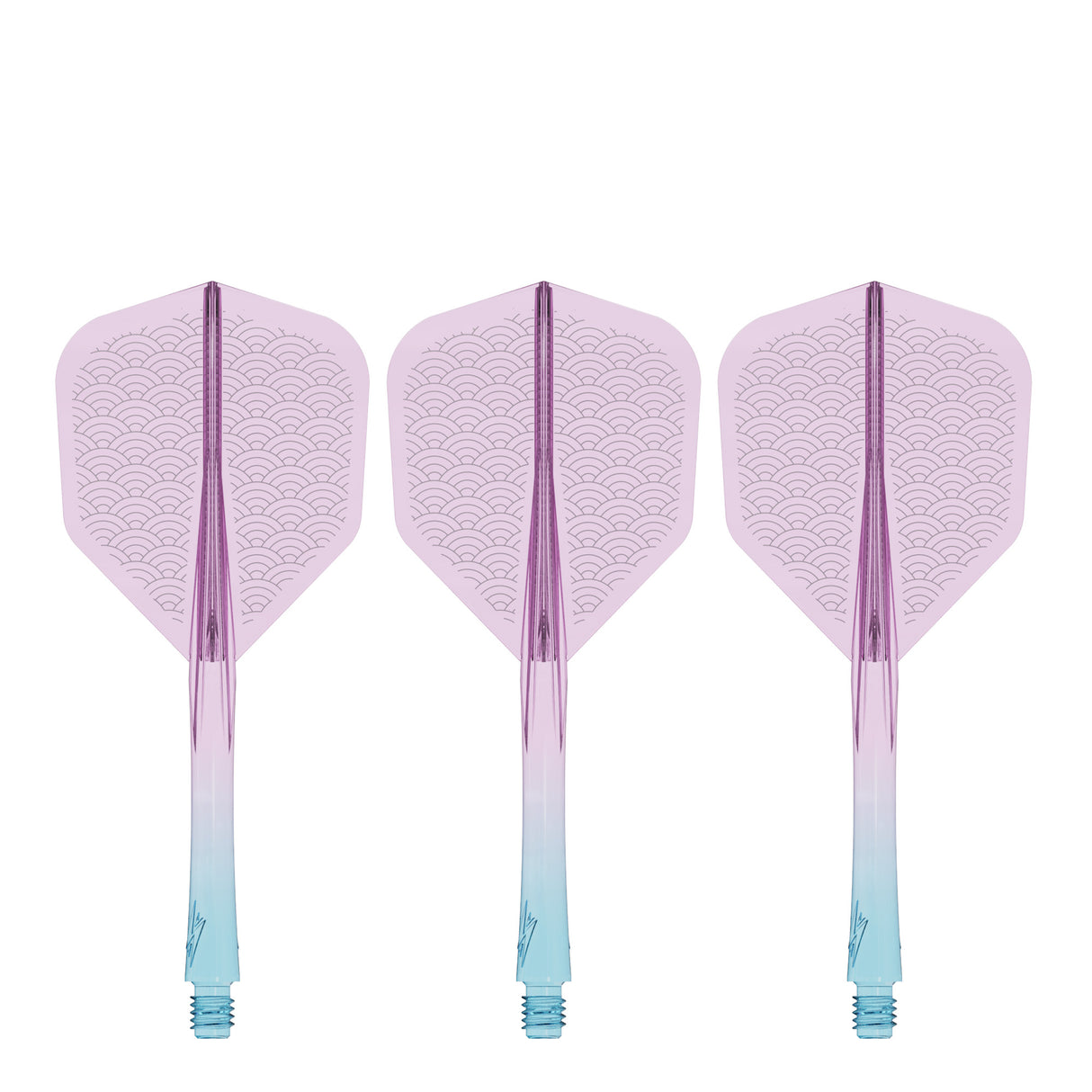 Caliburn SUP Flights - Moulded Shaft and Flight -  Standard No6 - Waves - Blue & Purple