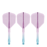 Caliburn SUP Flights - Moulded Shaft and Flight -  Standard No6 - Waves - Blue & Purple