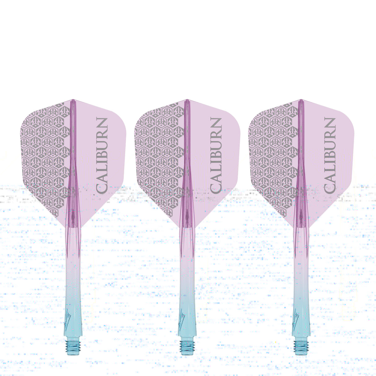 Caliburn SUP Flights - Moulded Shaft and Flight -  Standard No6 - Logo - Blue & Purple