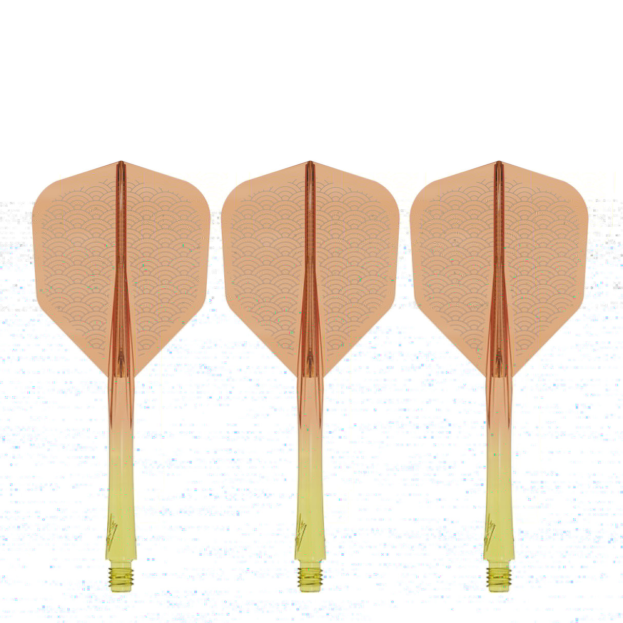Caliburn SUP Flights - Moulded Shaft and Flight -  Standard No6 - Waves - Yellow & Orange
