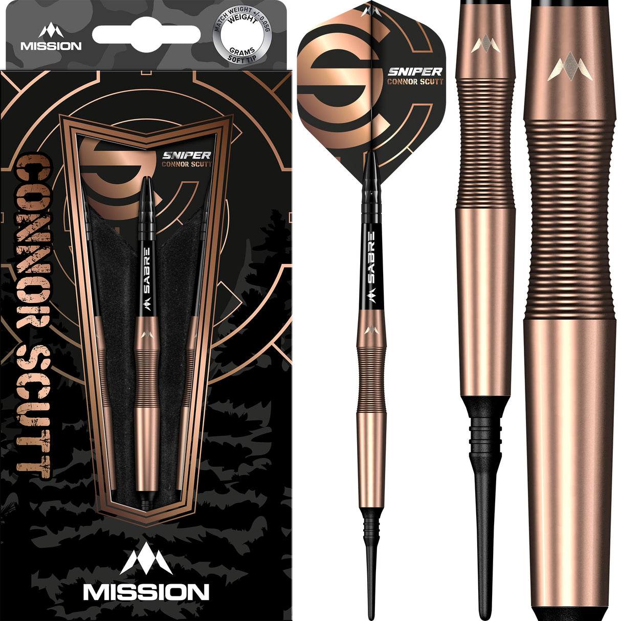 Mission Connor Scutt V2 - Soft Tip - 90% - Bronze PVD - Sniper