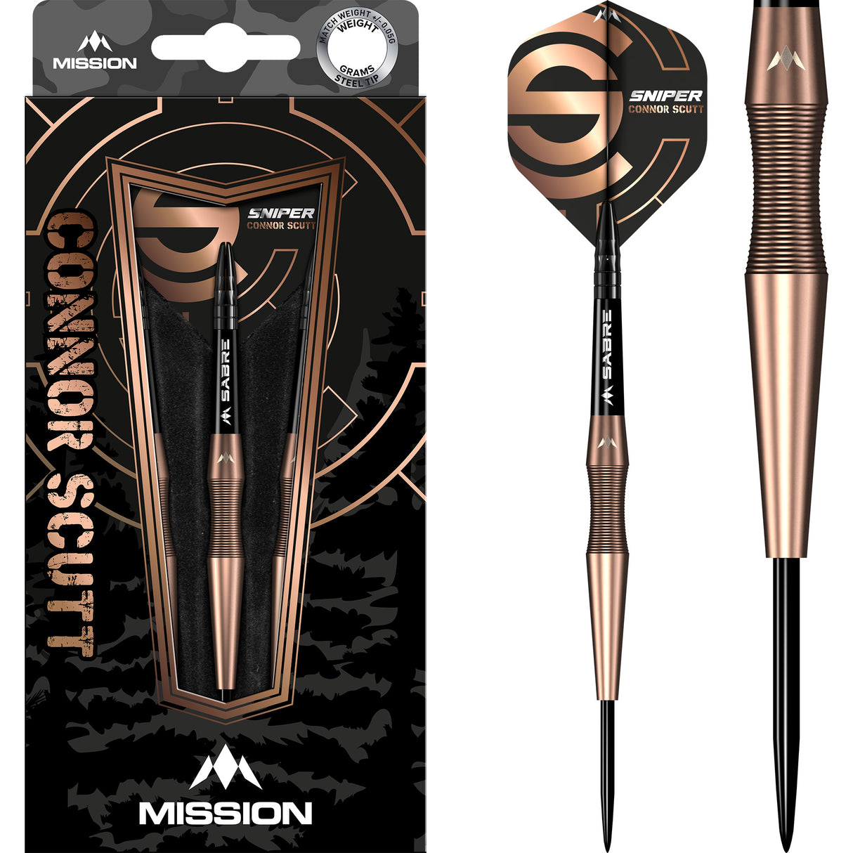 Mission Connor Scutt V2 - Steel Tip - 90% - Bronze PVD - Sniper