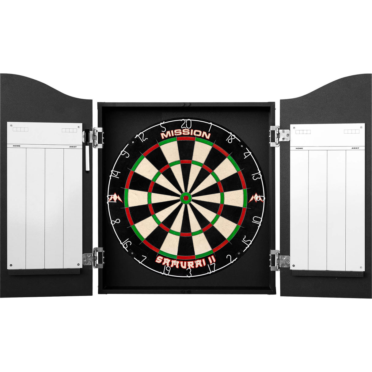 Mission Dartboard Cabinet - Deutschland Design - Black - Brush Stroke