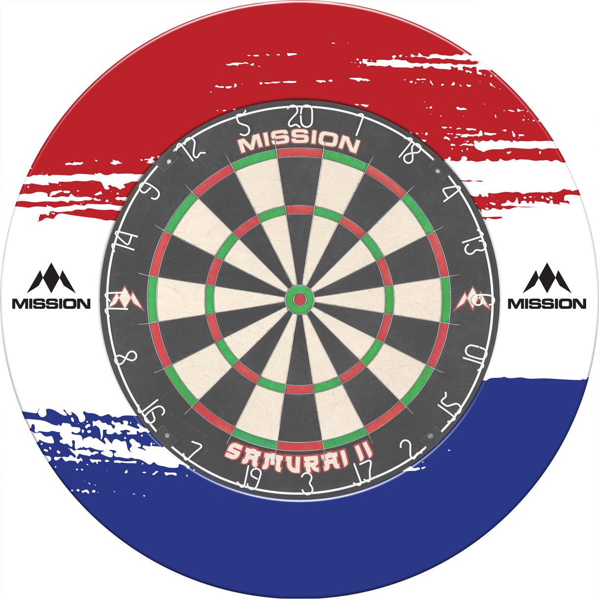 Mission Dartboard Surround - Nederland Design - White - Brush Stroke