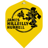 Mission Solo Dart Flights - 100 Micron - No2 - Std - James Hurrell - Yellow - Hillbilly