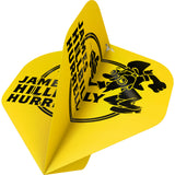 Mission Solo Dart Flights - 100 Micron - No2 - Std - James Hurrell - Yellow - Hillbilly