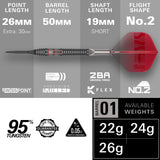 Target Nathan Aspinall Darts - Steel Tip - 95% Tungsten - 95K