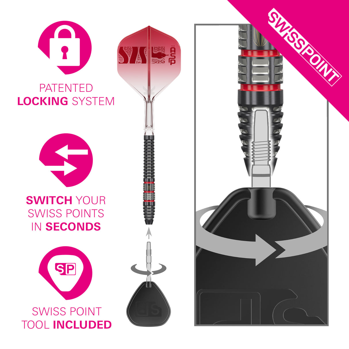 Target Nathan Aspinall Darts - Steel Tip - 95% Tungsten - 95K