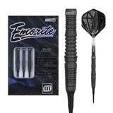 One80 Emorite 03 Darts - Soft Tip - 90% Tungsten - Black