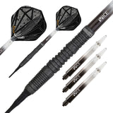 One80 Emorite 03 Darts - Soft Tip - 90% Tungsten - Black