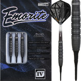 One80 Emorite 04 Darts - Soft Tip - 90% Tungsten - Black