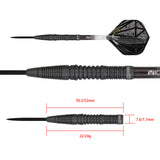 One80 Emorite 03 Darts - Steel Tip - 90% Tungsten - Black